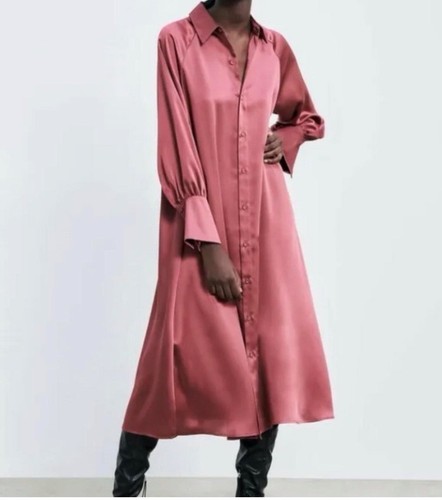 Abito camicia midi zara - abito,