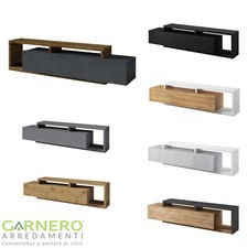 Mobile porta tv 219x52cm design moderno soggiorno con cassetti MEGAN