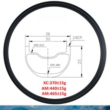 Cerchio carbonio mtb 29er 36mm