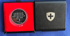 SVIZZERA - MONETA  DA - 5 FRANCHI   E 1979 PROOF. CONF. DANNEGGIATA.