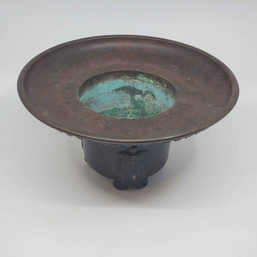 Vaso fiori treppiede bronzo