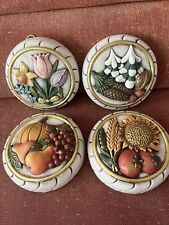 Formelle Ceramica Decorata a Mano rappresentanti le 4 stagioni. Stile Thun  Vint