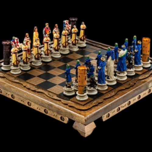 Set scacchi crociati medievali