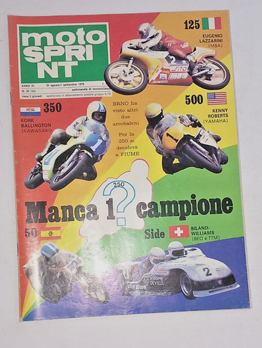 Moto sprint settembre 1978 - moto,