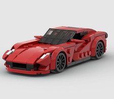 MOC Personalizzato Lego Ferrari 812 GTS Supercar Rossa 156 Pezzi Costruzione Auto Mattone
