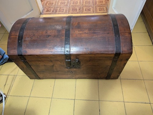 Baule antico legno - baule,