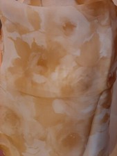 Organza fiori oro  scampolo  