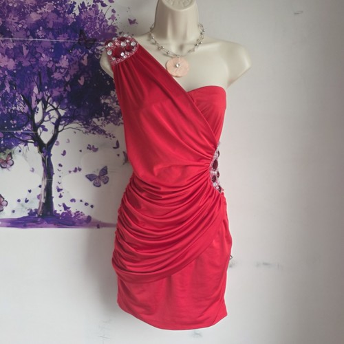 Bodycon rosso monospalla - , mini