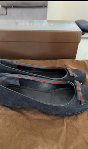 Ballerine gucci tessuto nere - gucci,