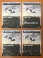 PIPISTRELLI DI BOSCO ATRO x4 BORDERLESS 421 Signore degli Anelli LOTR Magic MTG