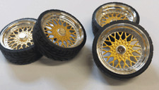 Cerchi SD 15 pollici BBS RS oro 30 mm 1:18 modellino auto tuning