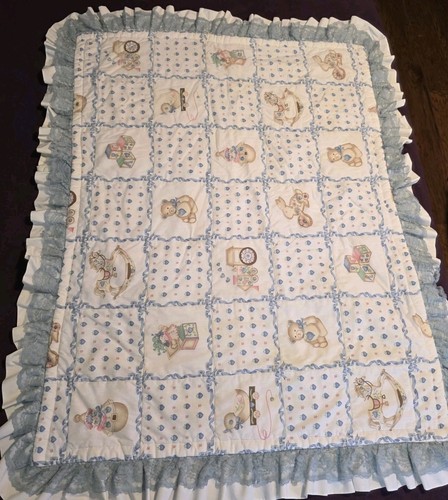 Trapunta coperta vintage anni