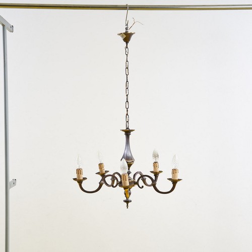Lampadario metallo vintage - lampadario,