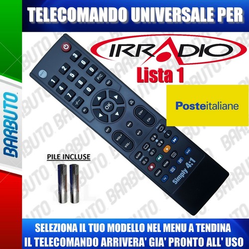 Telecomando universal irradio - telecomando,