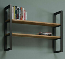 Mensola da Parete in Ferro e Legno 80 cm – Stile Industriale Artigianale