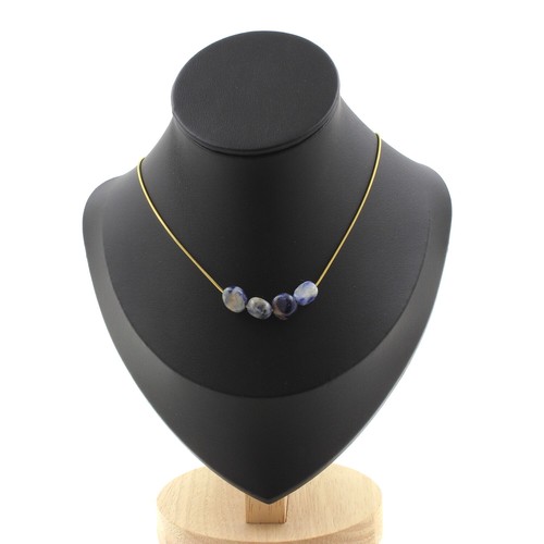 Collana perle diaspro - collana, blu