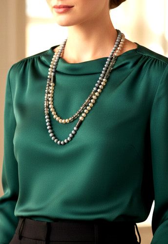 Collana vintage multifilo - vintage,