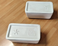 SELETTI  * Fridgebox  -  Coppia di Contenitori in porcellana con coperchio