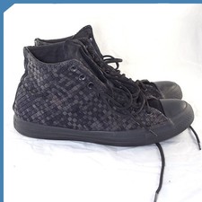 Converse Scarpe Unisex Grigio Nero Taglia 43 UK4 Cm 23,5 Chuck Taylor Hi Weave