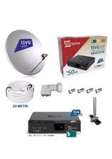 KIT- DECODER  HD FULL + TESSERA TIVUSAT + PARABOLA 45CM + LNB + SUPPORTO + CAVO 