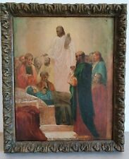 Antica icona russa del fine 700 olio su tavola quadro con cornice fine 800