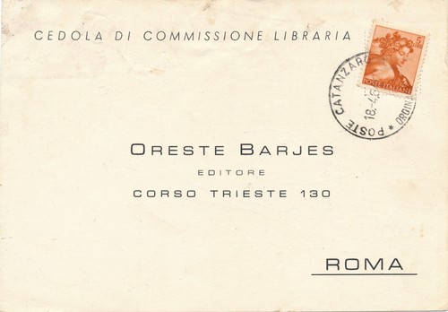 Italia 1961 cedola libraria - italia,