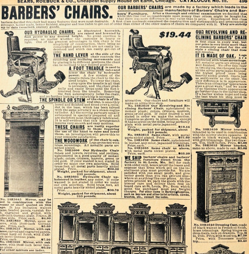 Sedia barbiere 1901 mobili - barbiere,
