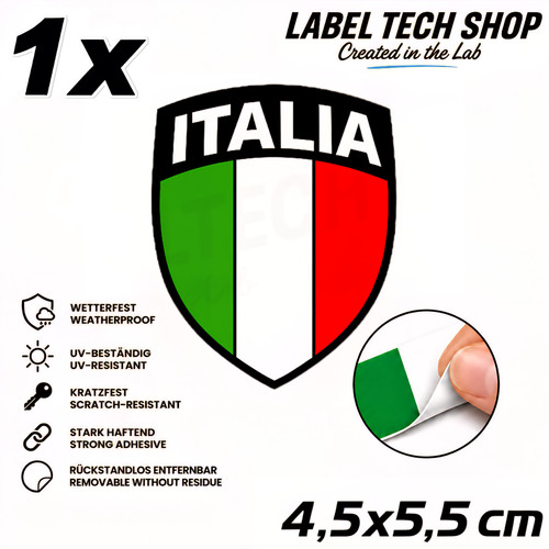Adesivo italia stemma - adesivo,