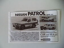 advertising Pubblicità 1983 NISSAN PATROL DIESEL 4X4