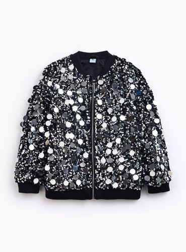 Bomber bambina con paillettes