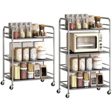 HOMCOM Carrello Multiuso a 3/4