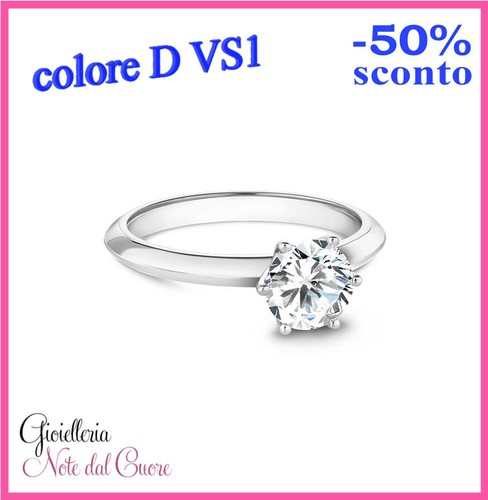 Anello solitario oro bianco - solitario,