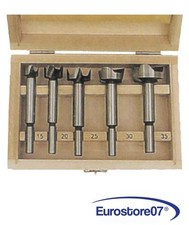 PUNTE A FRESA IN SET 5 pz  Intaglio ø mm 15 - 20 - 25 - 30 - 35. Gambo ø mm 8