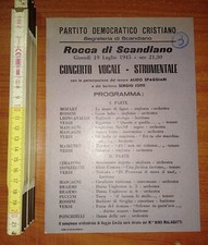 Scandiano (Reggio Emilia) Partito Democratico Cristiano: programma concerto 1945