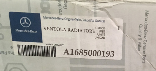 A1685000193 ventola radiatore - a1685000193,