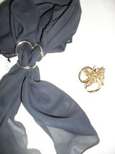 ferma foulard 3 anelli