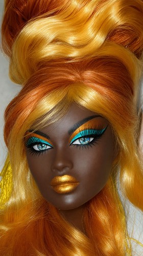 Nadja ooak gold doll - nadja,