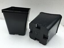 VASI PLASTICA QUADRATI cm 10 H 10 - 10x10 - 10x10x10 L 0,80 NERI - 20 VASI *