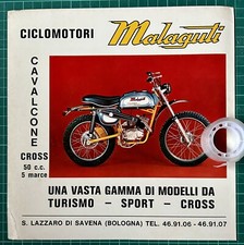 Rara Pubblicità Moto MALAGUTI Cavalcone Cross 50 5 marce 1971