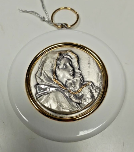 Madonna con bambino argento - con,