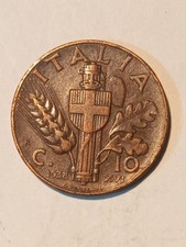Moneta Regno d'Italia Vittorio Emanuele III 10 Centesimi Impero 1° Tipo 1939