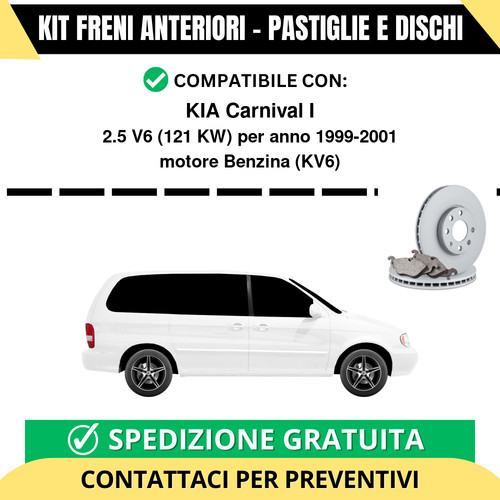 Kit freni anteriori kia - freni,