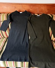 Due abiti in maglia / maglina - Tg.44 - Grigio e verde