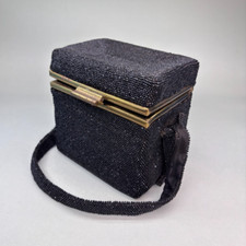 BORSA BORSETTA VINTAGE PERLINE MARCA DU BONNETTE ANNI 40 50 60 FRANCIA - USATA !