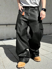 Black Wide Leg Cargo Pants