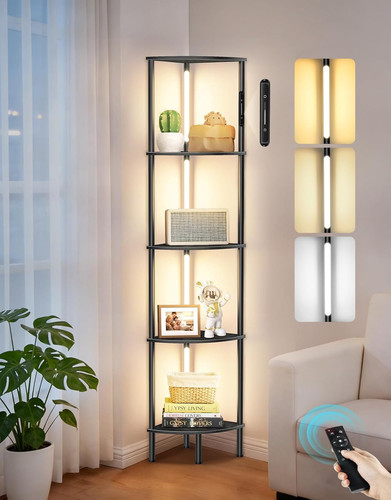 Lampada terra con libreria - lampada, da