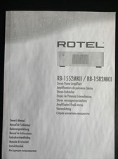 Rotel RB-1552MKII RB-1582MKII Amplificatore di Potenza Manuale Istruzioni OEM