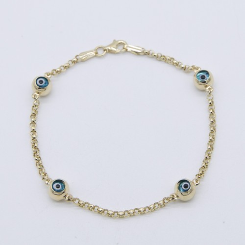 Bracciale catena rolo con - bracciale, a