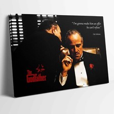 Il Padrino Vito Corleone stampa poster su tela allungata arte da parete ~ dimensioni aggiuntive