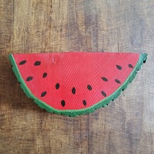 Fetta di anguria in legno decorazione casale country chic dipinta a mano made in USA